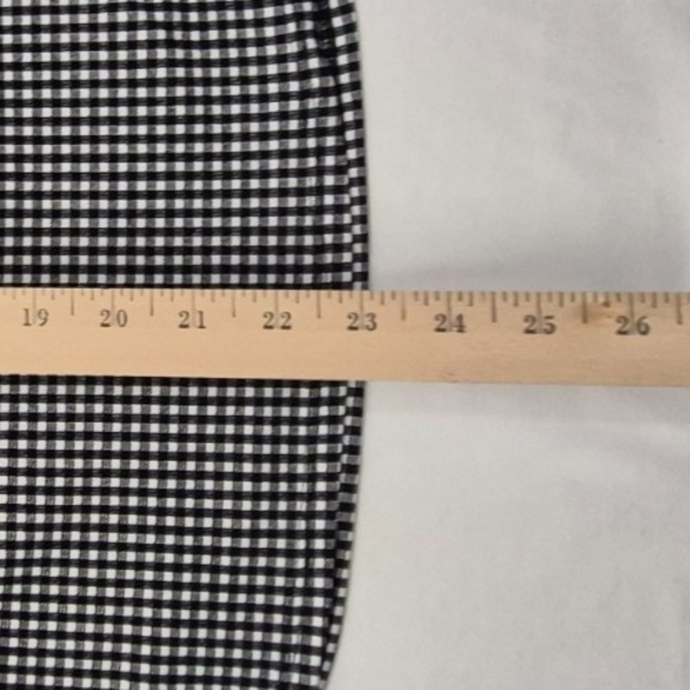 Adrianna Papell women black/white check Halter-Top Shirt Med. keyhole high neck - Picture 12 of 15